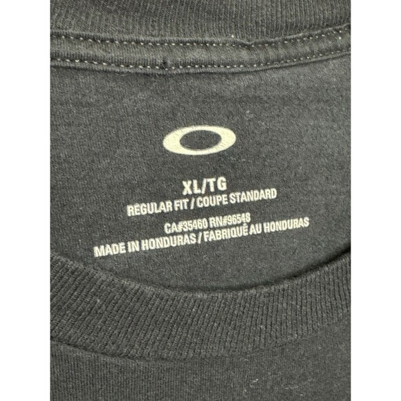 Oakley T-Shirt Men’s XL Black Short Sleeve Regular Fit Graphic Print 1975 Tee - Picture 3 of 7